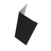 Нащельник (для калиток и ворот) 25х35 жалюзи Milan, Tokyo, Palermo 0,45 Drap RAL 9005 черный (L1,68)