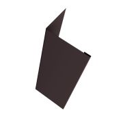 Нащельник (для калиток и ворот) 25х35 жалюзи Milan, Tokyo, Palermo 0,5 Velur RR 32 темно-коричневый (L1,68)