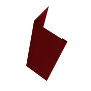 Нащельник (для калиток и ворот) 25х35 жалюзи Milan, Tokyo, Palermo 0,45 PE-double с пленкой RAL 3005 красное вино (L1,68)