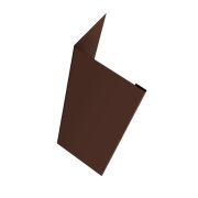 Нащельник (для калиток и ворот) 25х35 жалюзи Milan, Tokyo, Palermo 0,5 Quarzit lite с пленкой RAL 8017 шоколад (L1,68)