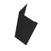 Нащельник (для калиток и ворот) 25х35 жалюзи Milan, Tokyo, Palermo 0,5 Quarzit lite с пленкой RAL 9005 черный (L1,68)