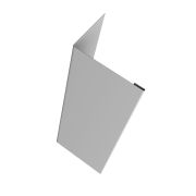 Нащельник (для калиток и ворот) 25х35 жалюзи Milan, Tokyo, Palermo 0,45 PE с пленкой RAL 9006 бело-алюминиевый (L1,68)