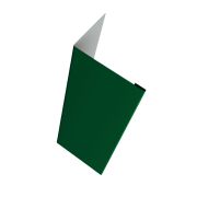 Нащельник (для калиток и ворот) 25х35 жалюзи Milan, Tokyo, Palermo 0,7 PE c пленкой RAL 6005 зеленый мох (L1,68)