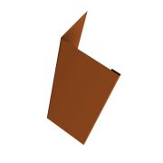 Нащельник (для калиток и ворот) 25х35 жалюзи Milan, Tokyo, Palermo 0,5 Velur RAL 8004 терракота (L1,68)