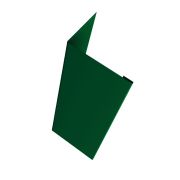 Нащельник (для калиток и ворот) 25х35 жалюзи Milan, Tokyo, Palermo 0,45 PE-double с пленкой RAL 6005 зеленый мох (L1,68)