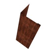 Нащельник (для калиток и ворот) 25х35 жалюзи Milan, Tokyo, Palermo 0,45 Print Elite Cherry Wood TwinColor (L1,68)