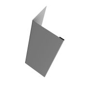 Нащельник (для калиток и ворот) 25х35 жалюзи Milan, Tokyo, Palermo 0,7 PE c пленкой RAL 7004 сигнальный серый (L1,68)