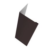 Нащельник (для калиток и ворот) 25х35 жалюзи Milan, Tokyo, Palermo 0,5 PurPro Matt 275 RR 32 темно-коричневый (L1,68)