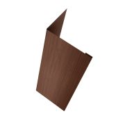 Нащельник (для калиток и ворот) 25х35 жалюзи Milan, Tokyo, Palermo 0,45 Print Elite Choco Wood TwinColor (L1,68)