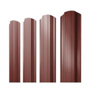 Штакетник Прямоугольный фигурный 0,45 PE RAL 3009 оксидно-красный