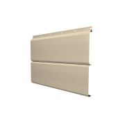 Софит ЭкоБрус с перфорацией 0,345 Grand Line 0,5 Satin с пленкой RAL 1015 светлая слоновая кость