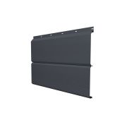 Софит ЭкоБрус с перфорацией 0,345 Grand Line 0,45 Drap с пленкой RAL 7024 мокрый асфальт