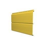 Софит ЭкоБрус с перфорацией 0,345 Grand Line 0,45 PE с пленкой RAL 1018 цинково-желтый