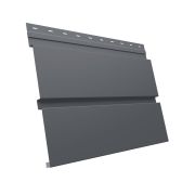 Квадро брус 0,5 GreenCoat Pural BT с пленкой RR 23 темно-серый (RAL 7024 серый графит)