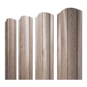 Штакетник Круглый фигурный 0,45 Print-double Elite White Wood