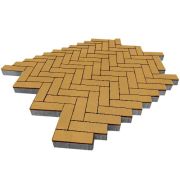 Плитка тротуарная SteinRus Паркет высота 60мм гладкий Моноцвет желтый