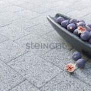 Плитка тротуарная Steingot Новый город высота 60мм Bianco Nero частичный прокрас
