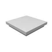 Колпак на столб плоский 390х390мм 0,5 Satin с пленкой RAL 9003 сигнальный белый