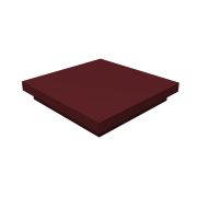 Колпак на столб плоский 390х390мм 0,5 Satin с пленкой RAL 3005 красное вино