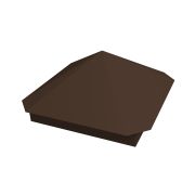 Колпак на столб Пирамида 325х325мм 0,5 Satin с пленкой RAL 8017 шоколад