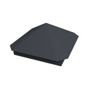 Колпак на столб Пирамида 490х490мм 0,5 Satin с пленкой RAL 7024 мокрый асфальт