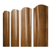 Штакетник Круглый фигурный 0,45 Print-double Premium Golden Wood