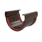 Соединитель желобов Дизайн 135 ПВХ Grand Line коричневый (RR32)