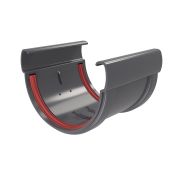 Соединитель желобов Дизайн 135 ПВХ Grand Line графит (RAL 7024)