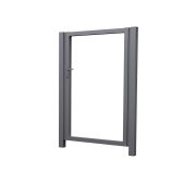 Калитка Жалюзи 1,68х1 прямоугольный фланец 230х230 RAL 9006 без заполнения