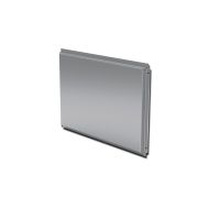 Кассета фасадная прямая открытого типа 0,7 c порошковым покрытием RAL 9006 бело-алюминиевый