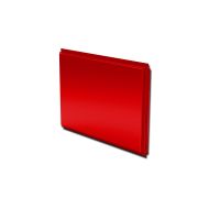 Кассета фасадная прямая открытого типа 0,7 c порошковым покрытием RAL 3020 транспортный красный