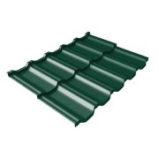 Металлочерепица модульная квинта Uno Grand Line c 3D резом 0,45 Drap ST RAL 6005 зеленый мох