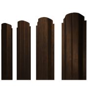 Штакетник П-образный А фигурный 0,45 Print Elite Chestnut Wood