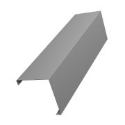 Декоративная накладка на столб универсальная угловая 62х55 для забора жалюзи 0,5 Satin с пленкой RAL 9006 бело-алюминиевый