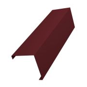 Декоративная накладка на столб универсальная угловая 62х55 для забора жалюзи 0,7 PE с пленкой RAL 3005 красное вино