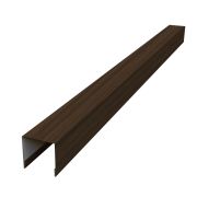 Планка вертикальная лицевая для забора жалюзи Palermo 0,45 Print Elite Coffee Wood TwinColor