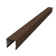 Планка вертикальная лицевая для забора жалюзи Palermo 0,5 Quarzit lite с пленкой RAL 8017 шоколад