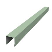 Планка вертикальная лицевая для забора жалюзи Palermo 0,45 PE с пленкой RAL 6019 бело-зеленый