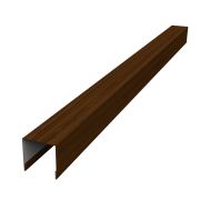 Планка вертикальная лицевая для забора жалюзи Palermo 0,45 Print Elite Choco Wood TwinColor