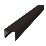 Крышка 50х75 для забора жалюзи Palermo 0,5 GreenCoat Pural BT, matt RR 33 черный (RAL 9005 черный)
