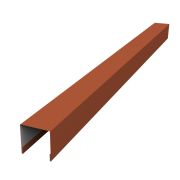 Планка вертикальная лицевая для забора жалюзи Palermo 0,5 Satin Matt RAL 8004 терракота