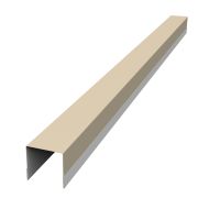 Планка вертикальная обратная для забора жалюзи Palermo 0,45 PE с пленкой RAL 1015 светлая слоновая кость