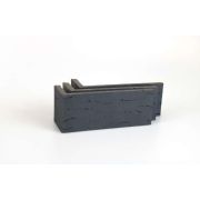 Плитка клинкерная Terramatic 185*70*71*14 KORO BLACK AB7203 угловой элемент (кор 8 шт)