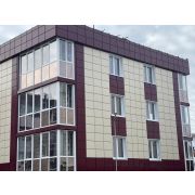 Кассета фасадная прямая закрытого типа 0,7 с порошковым покрытием RAL 9003 сигнальный белый, высота 509, длина 795