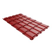 Металлочерепица Верховье квадро профи Grand Line 0,5 Rooftop Бархат RAL 3011 коричнево-красный