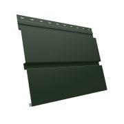 Металлический софит Квадро брус без перфорации 0,5 GreenСoat Pural с пленкой RR 11 темно-зеленый (RAL 6020 хромовая зелень)