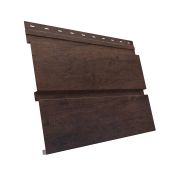Металлический софит Квадро брус без перфорации 0,45 Print Premium с пленкой Antique Wood