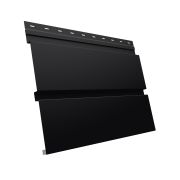 Металлический софит Квадро брус без перфорации 0,5 Satin с пленкой RAL 9005 черный