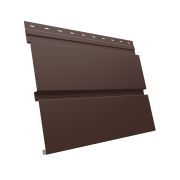 Металлический софит Квадро брус без перфорации 0,5 Satin Matt с пленкой RAL 8017 шоколад