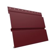 Металлический софит Квадро брус без перфорации 0,5 Satin Matt с пленкой RAL 3005 красное вино